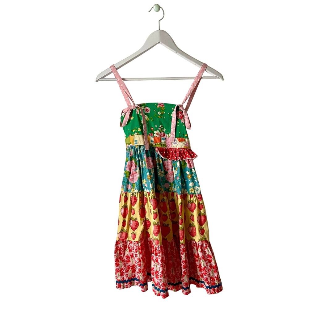 Matilda Jane Clothing Strawberry And Floral Print Dress Girl's Size 10